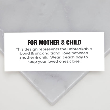 Mother and Child Mini Necklace Silver